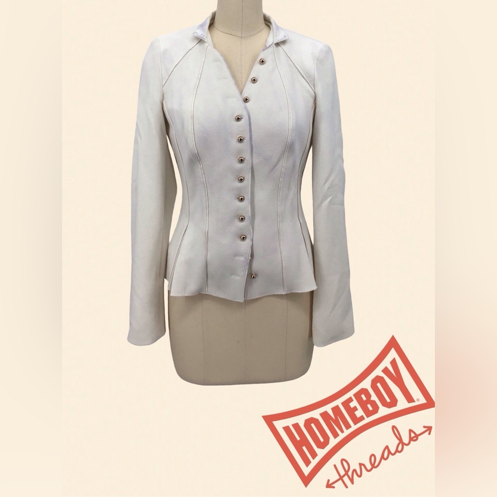 White | Black Women's White Jacket Size 2.